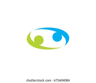 Adoption and community care Logo template vector icon