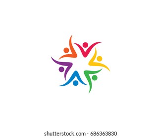 Adoption and community care Logo template vector icon