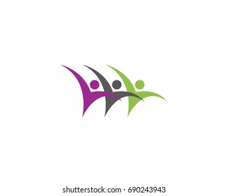 Adoption and community care Logo template vector icon
