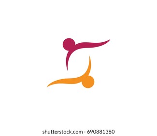 Adoption and community care Logo template vector icon