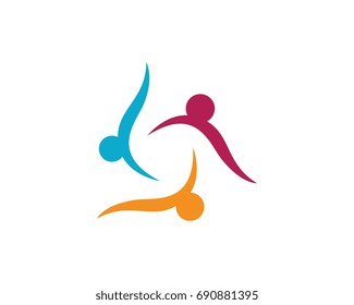 Adoption and community care Logo template vector icon