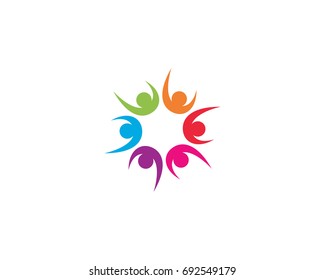 Adoption and community care Logo template vector icon