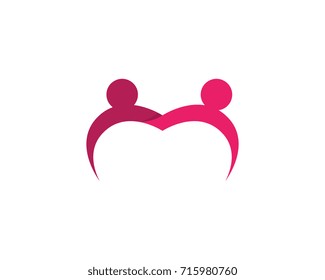 Adoption and community care Logo template vector icon