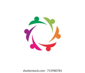 Adoption and community care Logo template vector icon