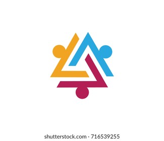 Adoption and community care Logo template vector icon	