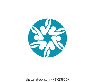 Adoption and community care Logo template vector icon