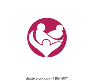 Adoption and community care Logo template vector icon