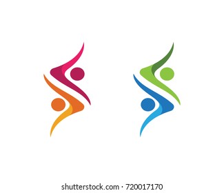 Adoption and community care Logo template vector icon