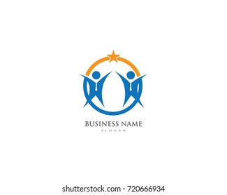Adoption and community care Logo template vector icon	