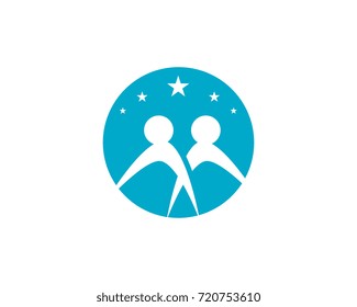Adoption and community care Logo template vector icon