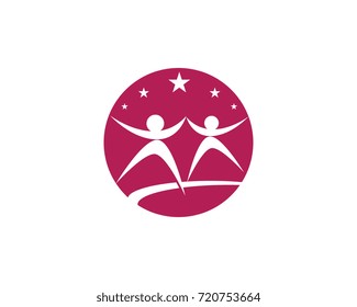 Adoption and community care Logo template vector icon
