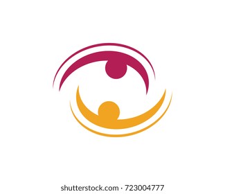 Adoption and community care Logo template vector icon