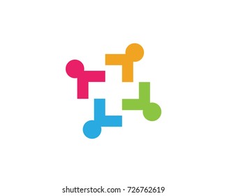 Adoption and community care Logo template vector icon