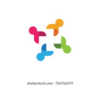 Adoption and community care Logo template vector icon