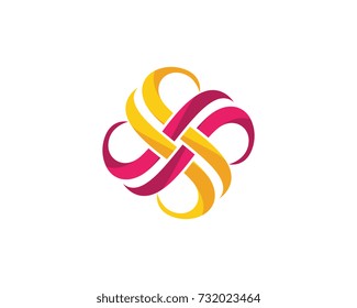 Adoption and community care Logo template vector icon
