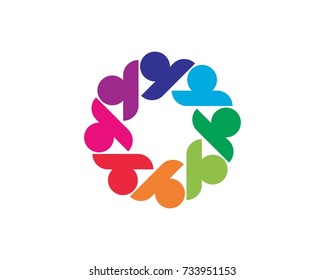 Adoption and community care Logo template vector icon