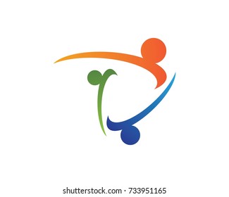Adoption and community care Logo template vector icon
