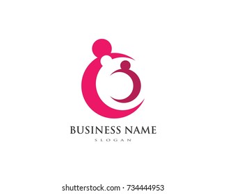 Adoption and community care Logo template vector icon