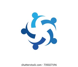 Adoption and community care Logo template vector icon