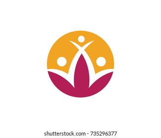 Adoption and community care Logo template vector icon