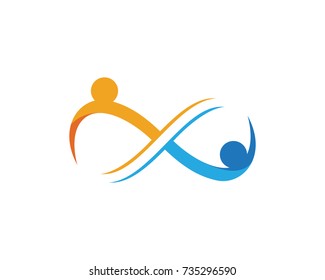 Adoption and community care Logo template vector icon