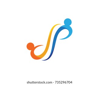 Adoption and community care Logo template vector icon