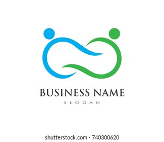 Adoption and community care Logo template vector icon