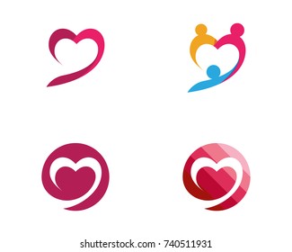 Adoption and community care Logo template vector icon