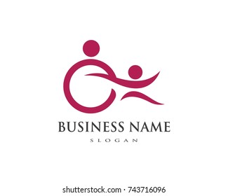 Adoption and community care Logo template vector icon
