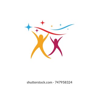 Adoption and community care Logo template vector icon