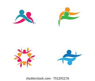 Adoption and community care Logo template vector icon