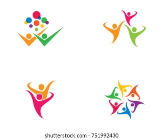 Adoption and community care Logo template vector icon