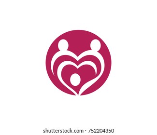 Adoption and community care Logo template vector icon