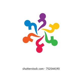 Adoption and community care Logo template vector icon
