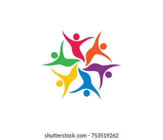 Adoption and community care Logo template vector icon	