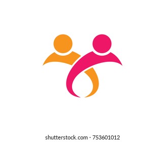 Adoption and community care Logo template vector icon