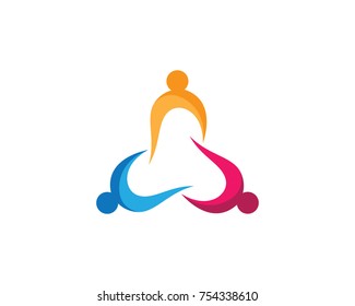 Adoption and community care Logo template vector icon