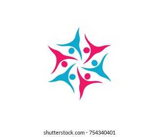 Adoption and community care Logo template vector icon