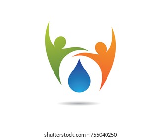 Adoption and community care Logo template vector icon	