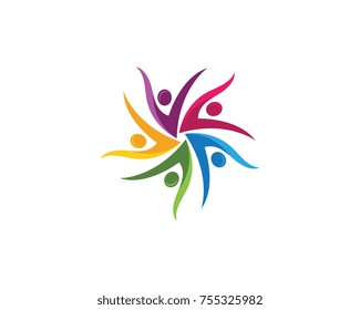 Adoption and community care Logo template vector icon