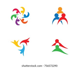 Adoption and community care Logo template vector icon