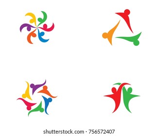 Adoption and community care Logo template vector icon