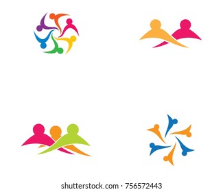 Adoption and community care Logo template vector icon