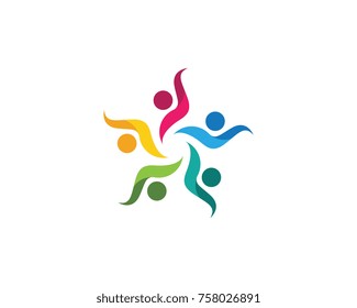 Adoption and community care Logo template vector icon