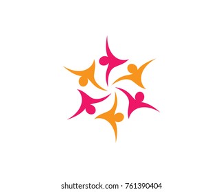 Adoption and community care Logo template vector icon
