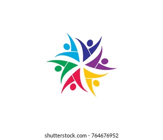 Adoption and community care Logo template vector icon