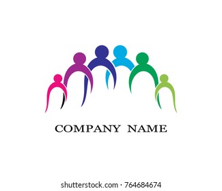 Adoption and community care Logo template vector icon