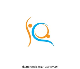 Adoption and community care Logo template vector icon