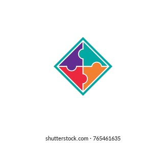 Adoption and community care Logo template vector icon