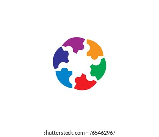 Adoption and community care Logo template vector icon